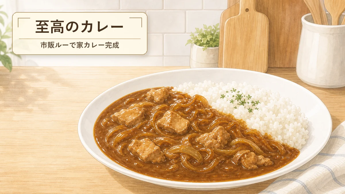 至高のカレー 市販ルーで家カレーを底上げする文字入りアイキャッチ