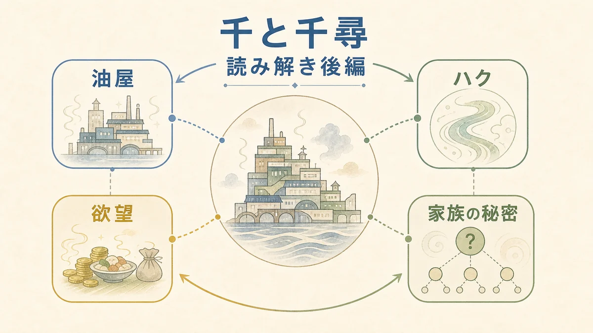 千と千尋を油屋制作現場欲望ハク家族の秘密で整理する固定プリセット図解アイキャッチ